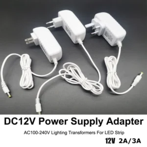 Zasilacz 12V 2A 3A z wtyczką - adapter do taśm LED Niebieski