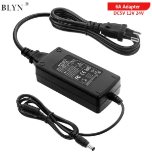 Zasilacz 12V 6A - transformator do taśm LED i kamer CCTV Niebieski