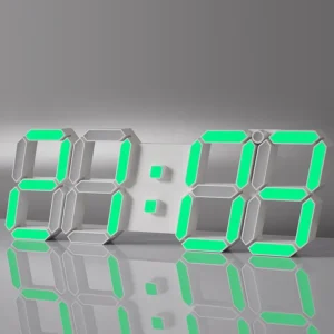 Zegar ścienny LED 3D z pilotem i czujnikiem jasności nowoczesny Czarny