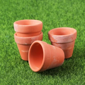 Zestaw 12 ceramicznych doniczek Terracotta do małych roślin 